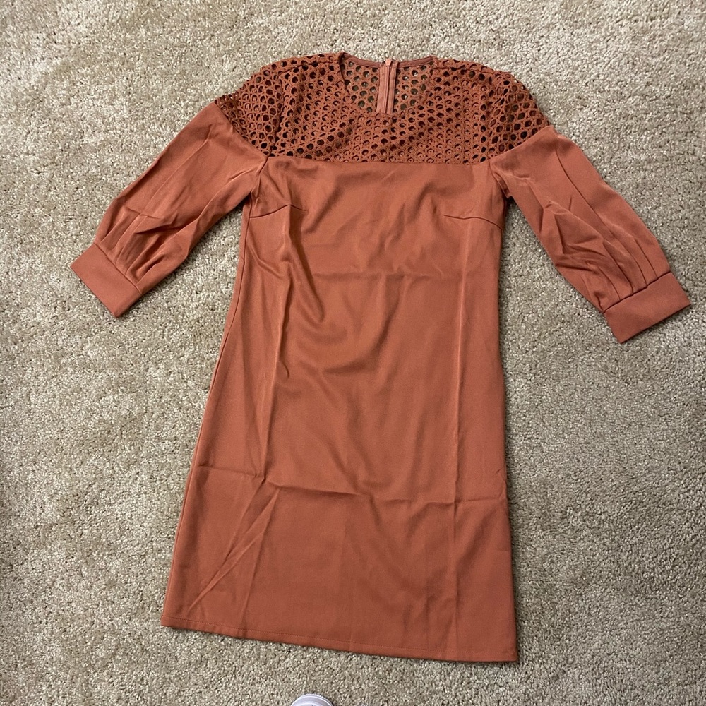 Eyelet Yoke Dress